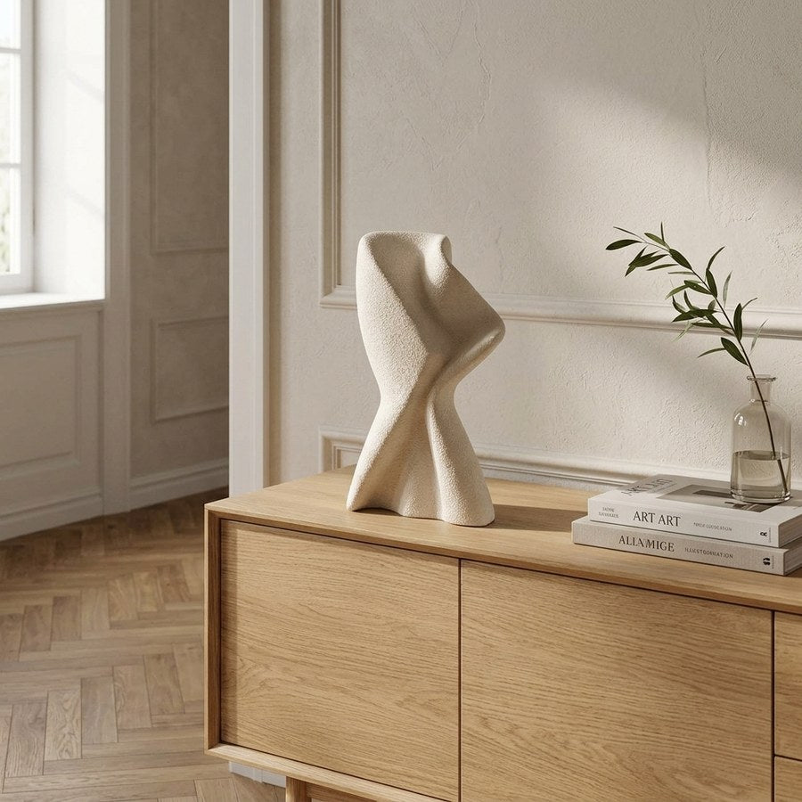Dekoration i Hvid Keramik fra House Nordic | B13xL6,5xH23 cm