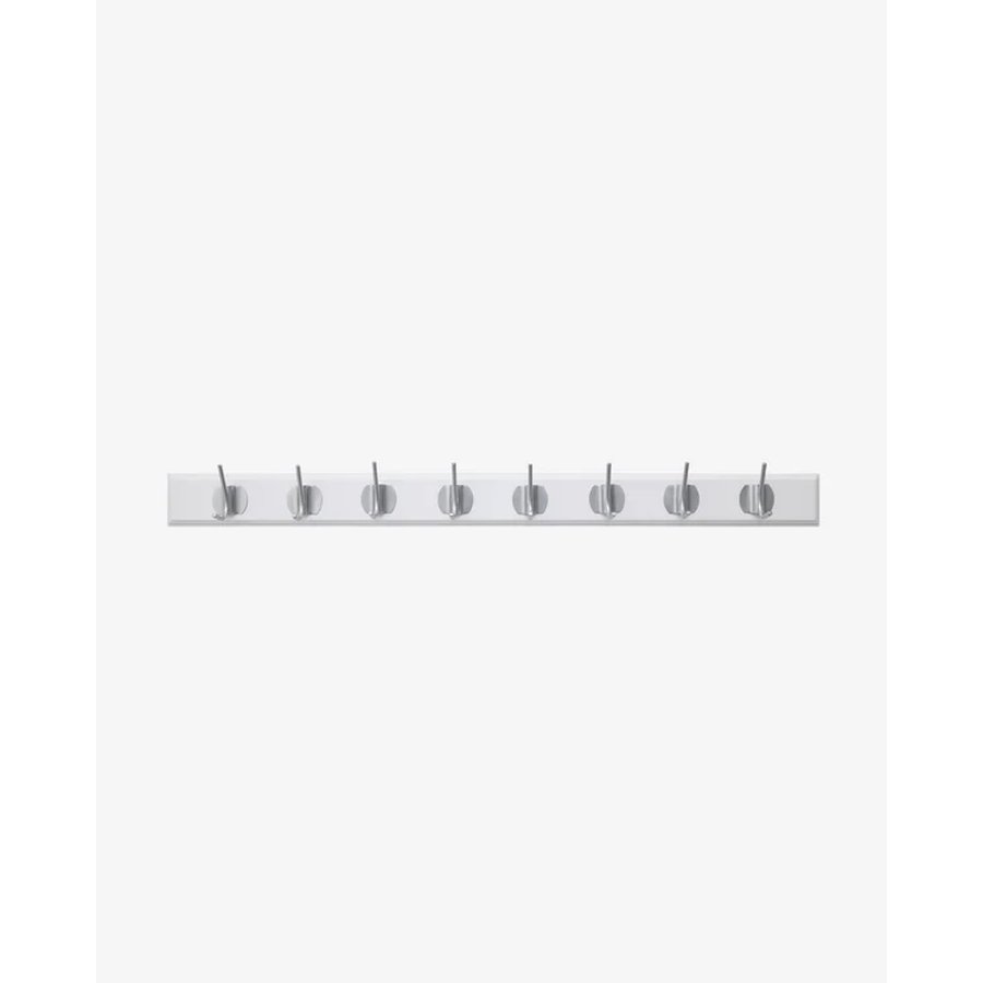 EDGY Knagerække i Hvid MDF med Kromfinish Knager fra Nordal | 8 Knager | 90x7x6,5 cm