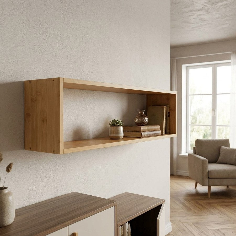 Ember Væghylde i Natur Bambus fra House Nordic | B70xL15xH19,5 cm
