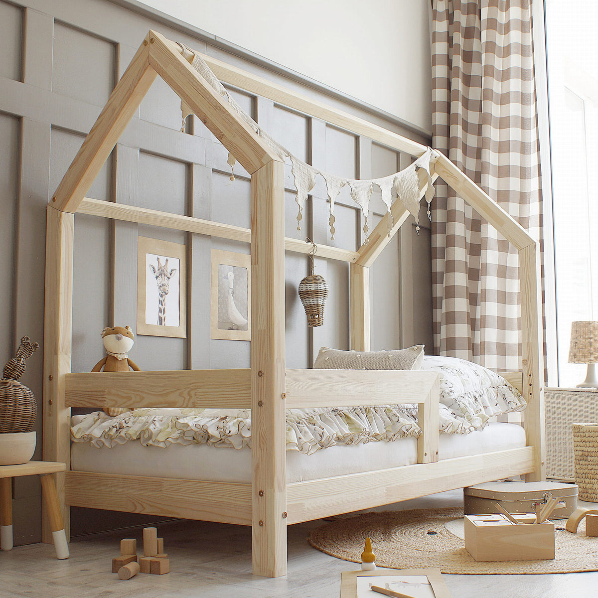 Barierra Husseng i Limet Fyrretræ i Flere Farver fra Raw Kids i farven Natur – fra Unique Beds, Home & Living