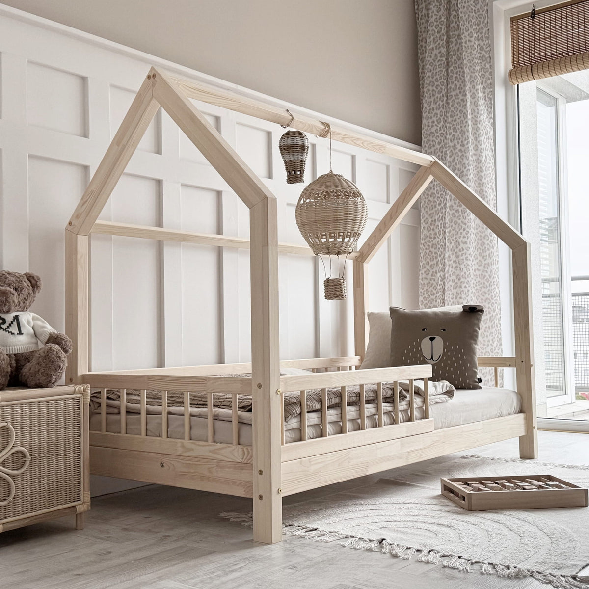 Bello Husseng i Limet Fyrretræ i Flere Farver fra Raw Kids i farven Natur – fra Unique Beds, Home & Living