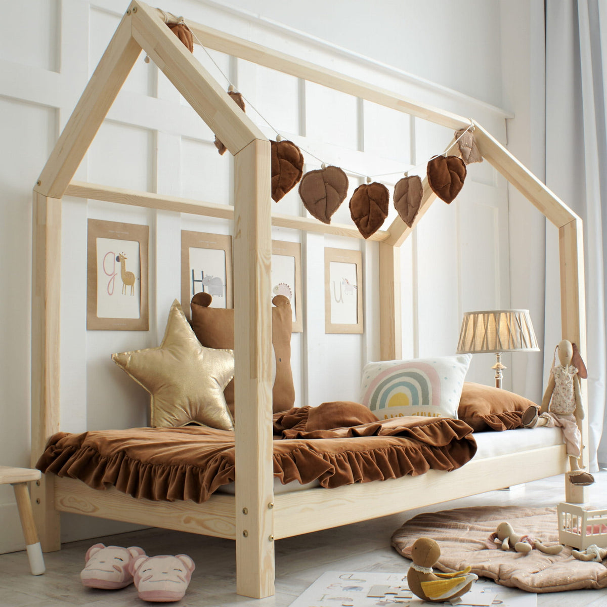Classic Husseng i Limet Fyrretræ i Flere Farver fra Raw Kids i farven Natur – fra Unique Beds, Home & Living