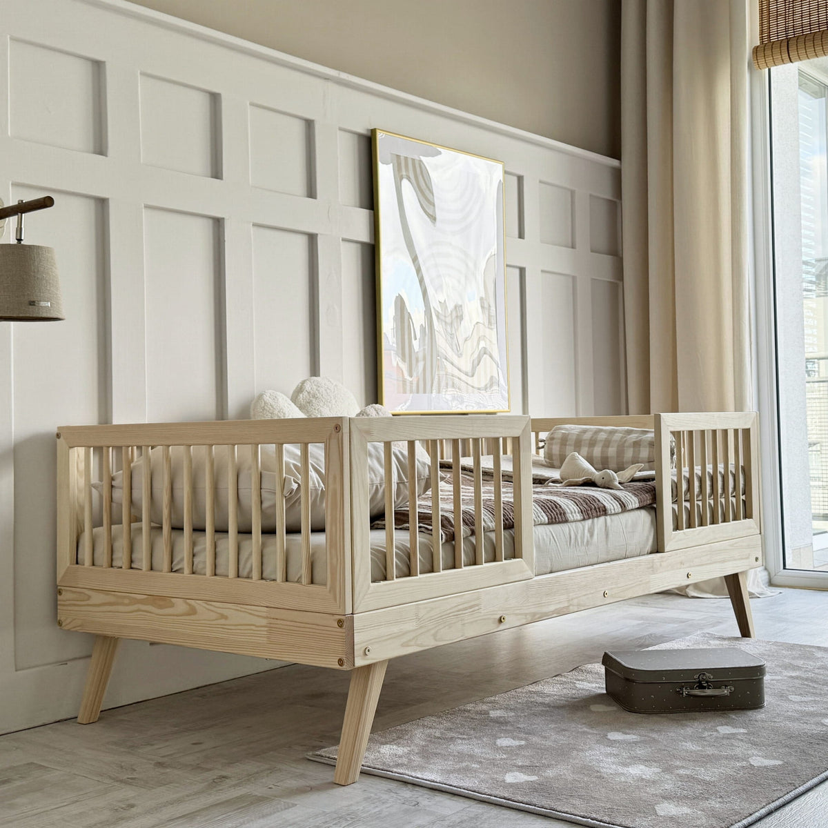 Verto Alto Duo Børneseng med Midterindgang i Limet Fyrretræ i Flere Farver fra Raw Kids i farven Natur – fra Unique Beds, Home & Living