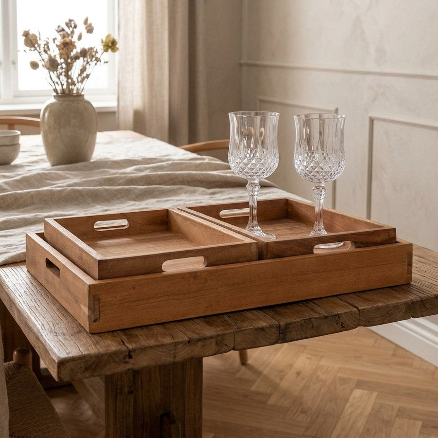 Faro Bakker i Natur Teaktræ fra House Nordic | 3 Bakker