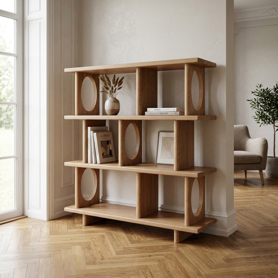 Flow Reol i Natur Egetræ fra Unique Furniture | B110xD38xH113 cm