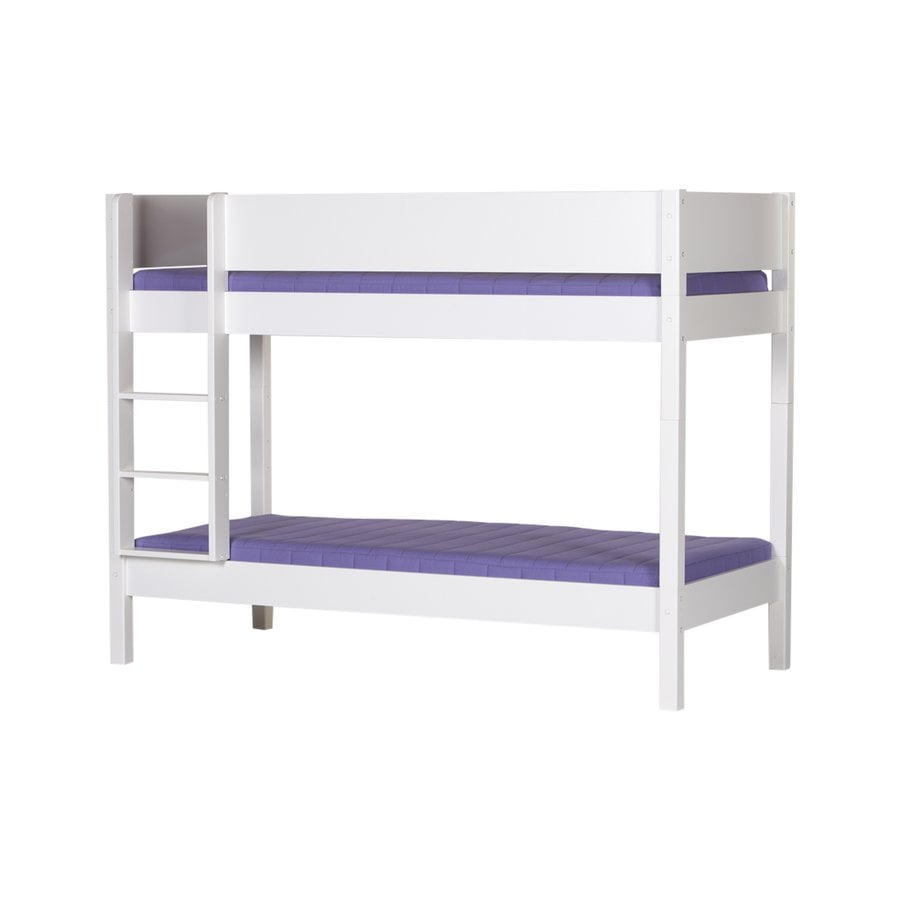 FRIGG Etageseng i Malet MDF & Bøgetræ med Vendbar Stige & Sengehest fra Manis-h | Flere Størrelser & Farver – fra Unique Beds, Home & Living