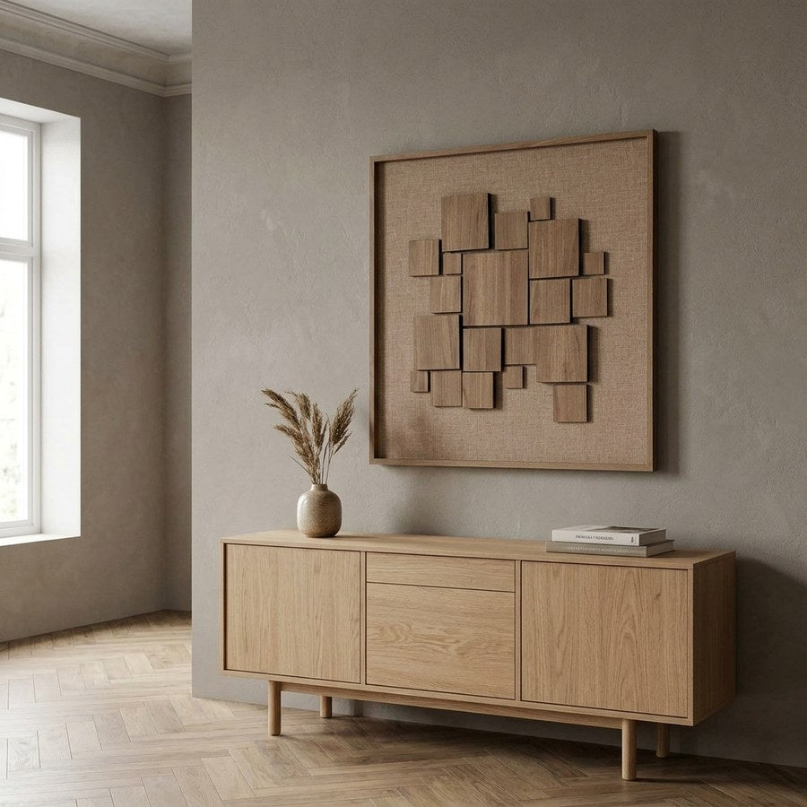 Gala Relief Vægdekoration i Brun MDF fra House Nordic | B60xL2,5xH60 cm