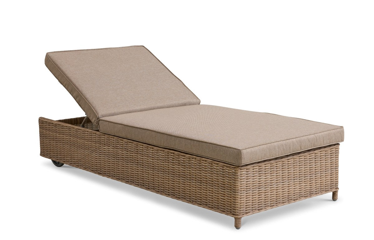 Gili Solseng i Natur Polyrattan inkl. Beige Hynde fra Unique Beds, Home & Living