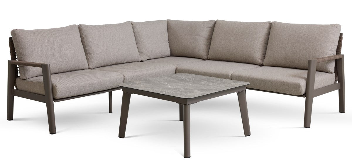 alu/rope, brown/brown/brown melange – Haiti hjørnesæt fra Unique Beds, Home & Living