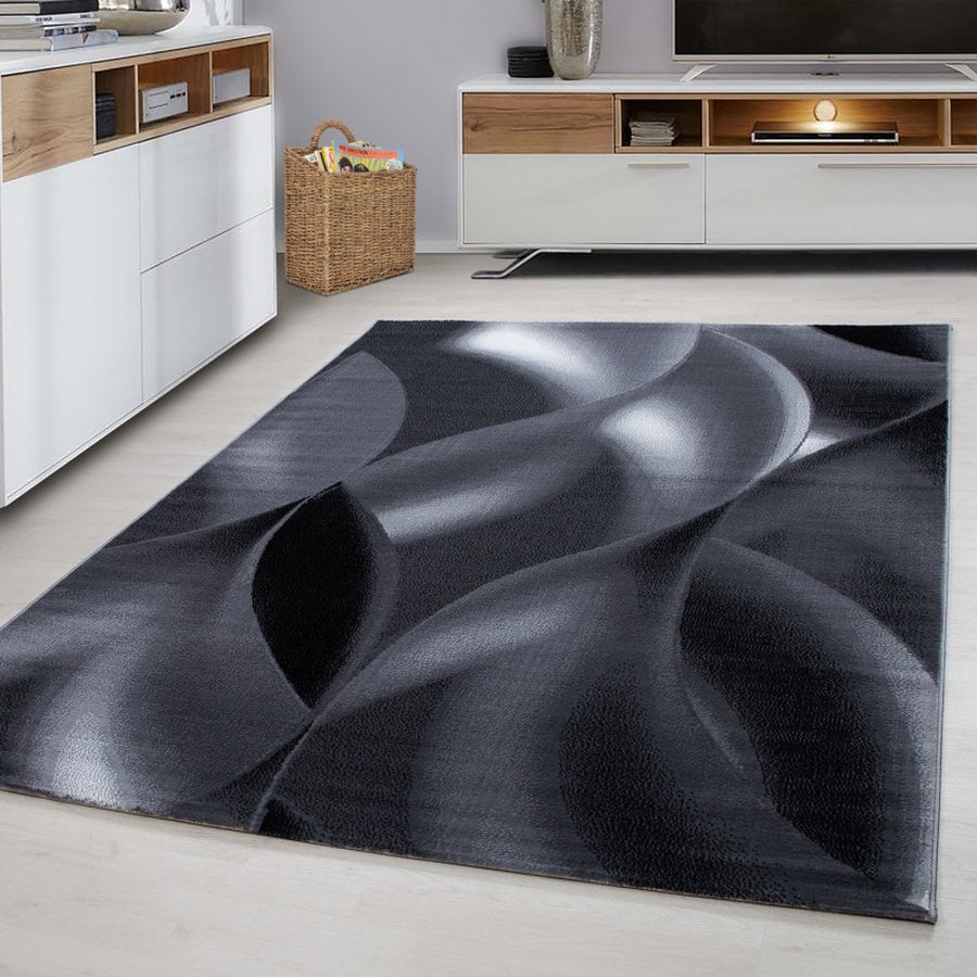 Henry Gulvtæppe i Sort med Kant fra Rugs by Uniquebeds Home &amp; Living | Flere Størrelser