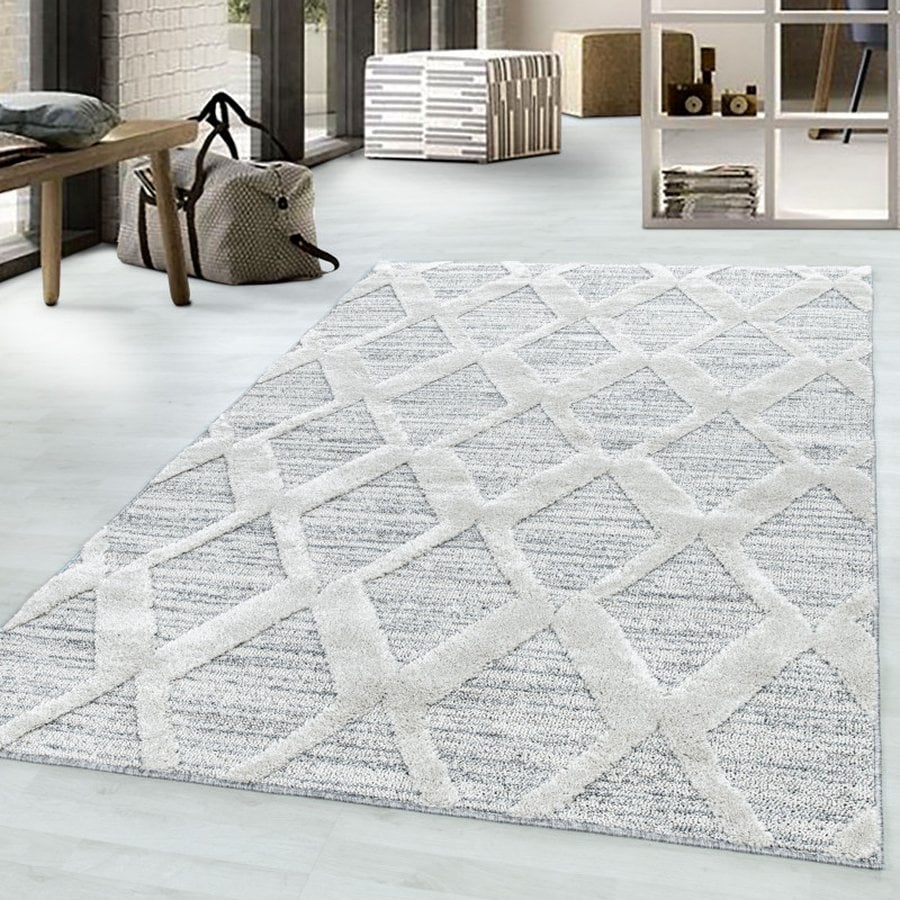 Jack Gulvtæppe i Grå med Kant fra Rugs by Uniquebeds, Home &amp; Living | Flere Størrelser i Firkantet &amp; Rund