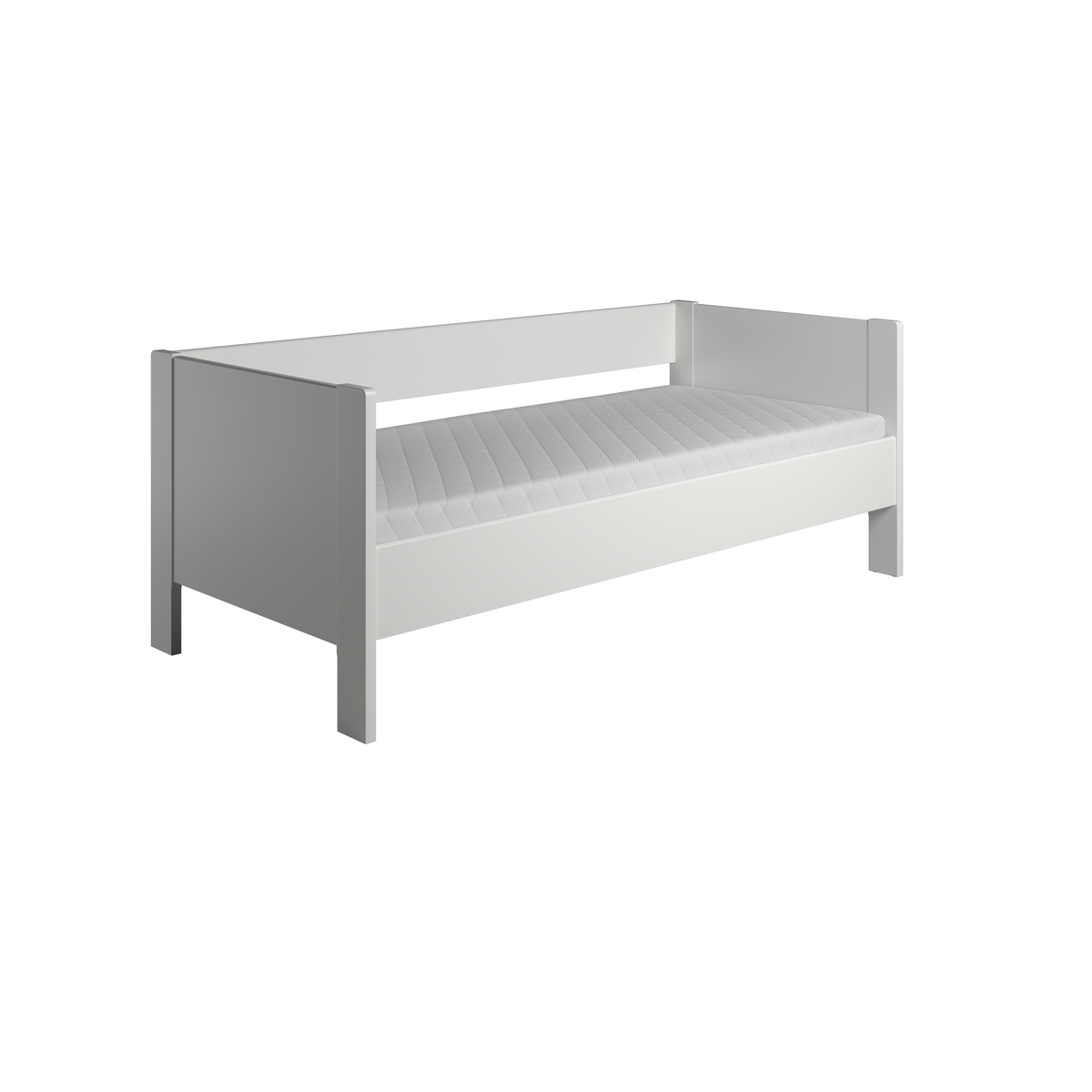 Sengeramme 424 med høj fodgavl i hvid fra Kaagaard – produktbillede – fra Unique Beds, Home & Living
