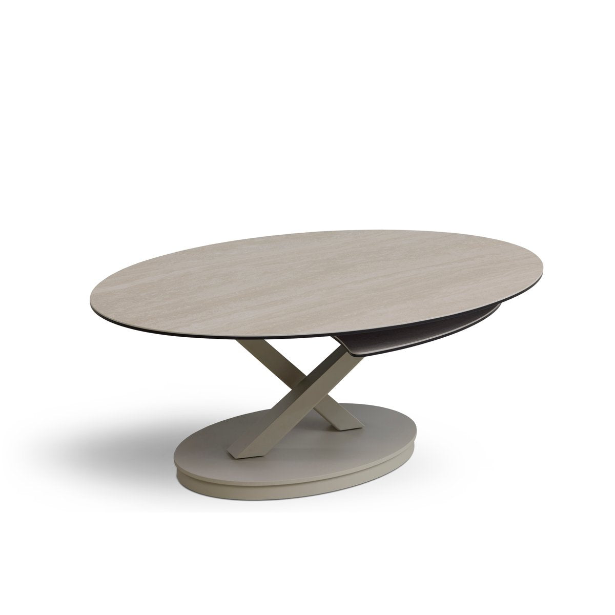 travertin ceramic/beige metal base – Kea sofabord – fra Unique Beds, Home & Living