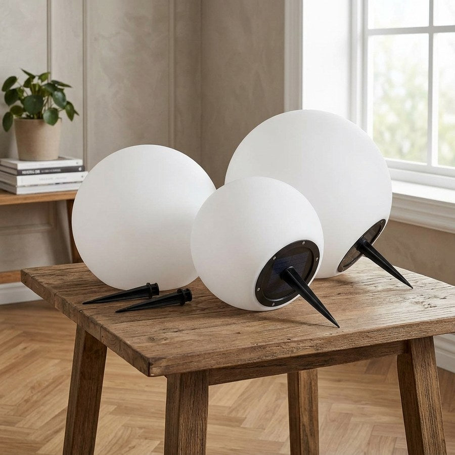 Lifton LED Lamper i Hvid PP med Solceller fra House Nordic | 3 Lamper