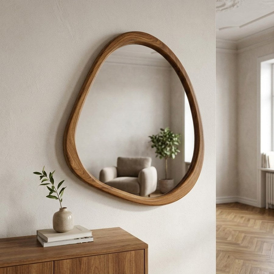 Luxon Spejl i Natur MDF fra House Nordic | B44xL2xH47 cm