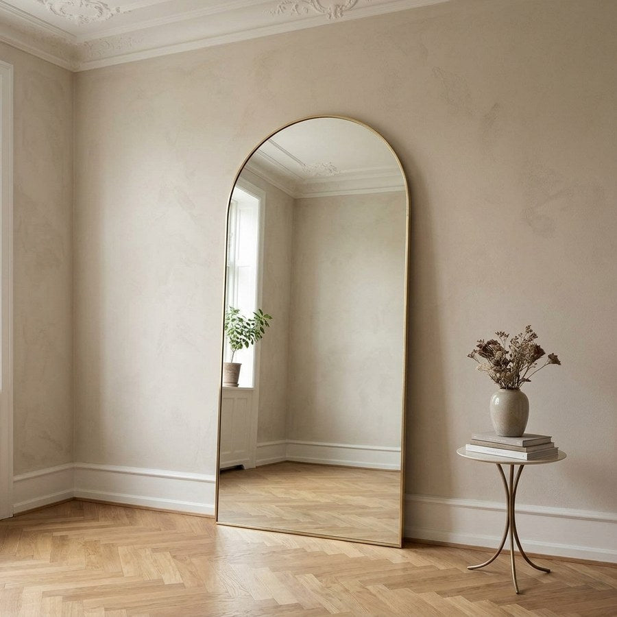 Madrid Spejl i Messing Aluminium & Glas fra House Nordic | B90xH180 cm
