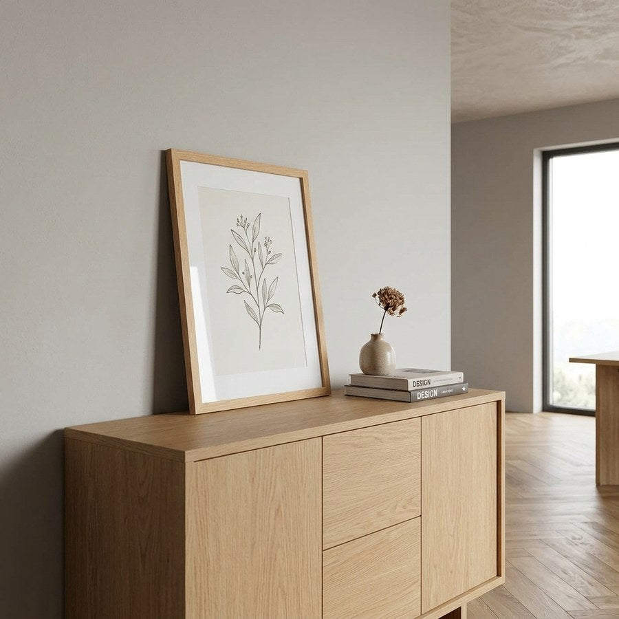 Marbella Ramme i Natur MDF & Glas fra House Nordic | B30xL40xH1,8 cm