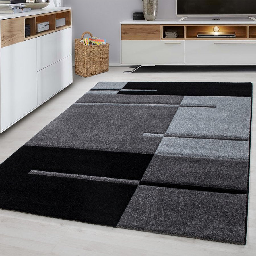 Mason Gulvtæppe i Grå med Kant fra Rugs by Uniquebeds, Home &amp; Living | Flere Størrelser