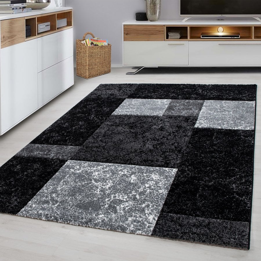 Mason Gulvtæppe i Sort med Kant fra Rugs by Uniquebeds, Home &amp; Living | Flere Størrelser
