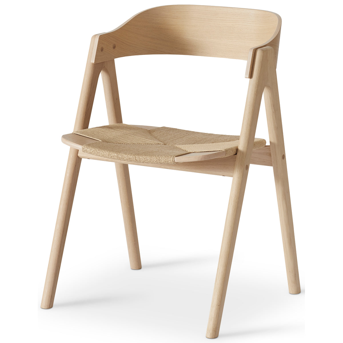 Eg, ubehandlet / Natur flet / Træryg – Mette Spisebordsstol i Massiv Bøg eller Massiv Eg med Valgfrit Sæde fra Findahl by Hammel – fra Unique Beds, Home & Living
