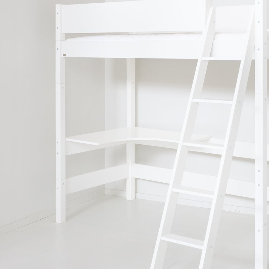 GRETE Højseng i Malet MDF & Bøgetræ med Vendbar Skråstige & Sengehest fra Manis-h | Flere Størrelser & Farver – fra Unique Beds, Home & Living