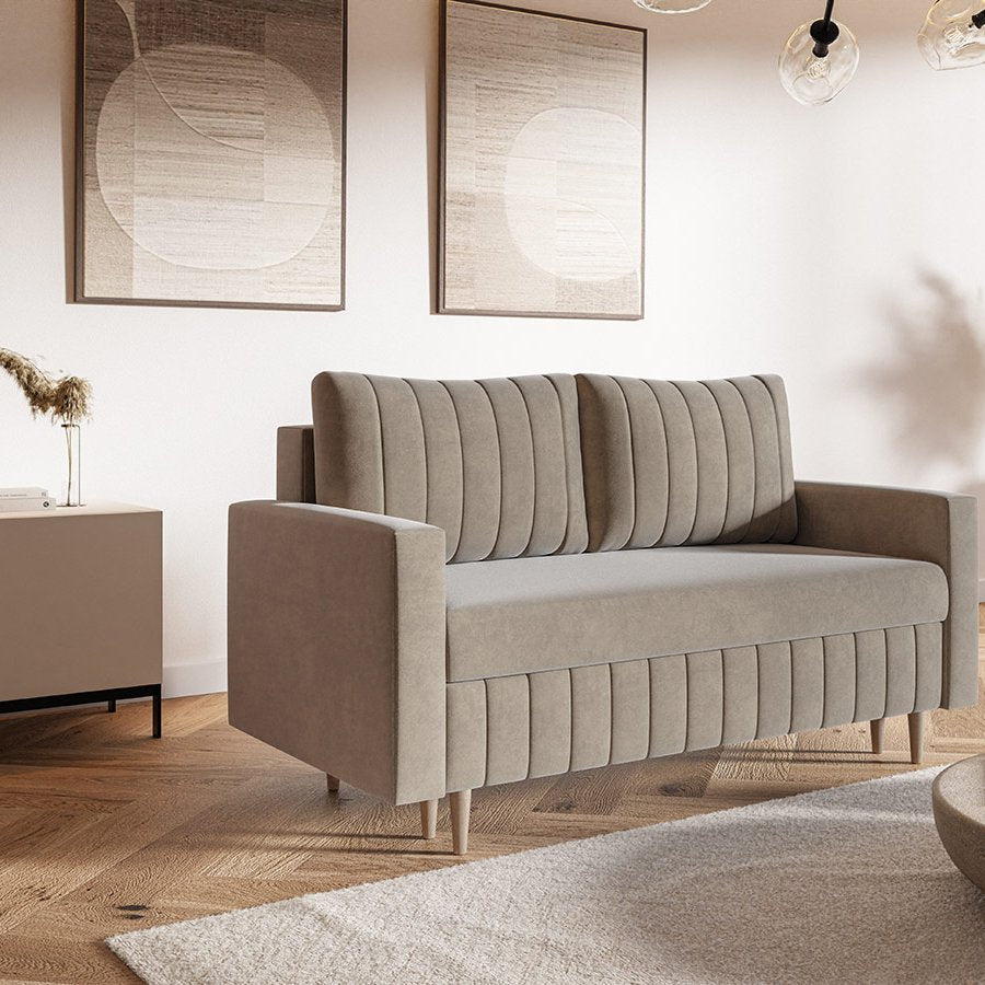 Komfort Model 1 Polstret 2-Personers Sofa Med Opbevaring og Sovefunktion – fra Unique Beds, Home & Living