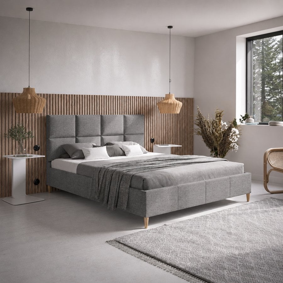 Lux Model 1 Polstret Sengeramme Fra CozyQuilt Sleep | Håndlaves i Møbelstof, Fløjl, Velour & Læder – fra Unique Beds, Home & Living