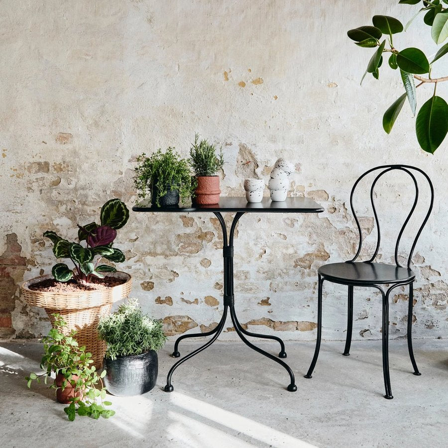 OLIVO Havebord i Sort Metal fra Nordal | 77x52x76 cm