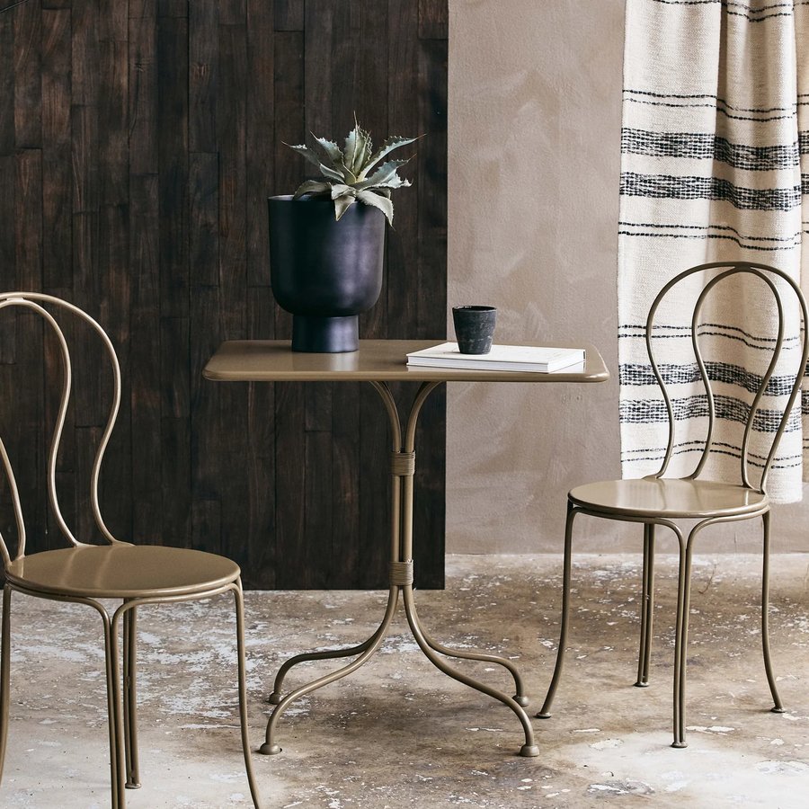 OLIVO Havebord i Grøn Metal fra Nordal | 77x52x76 cm