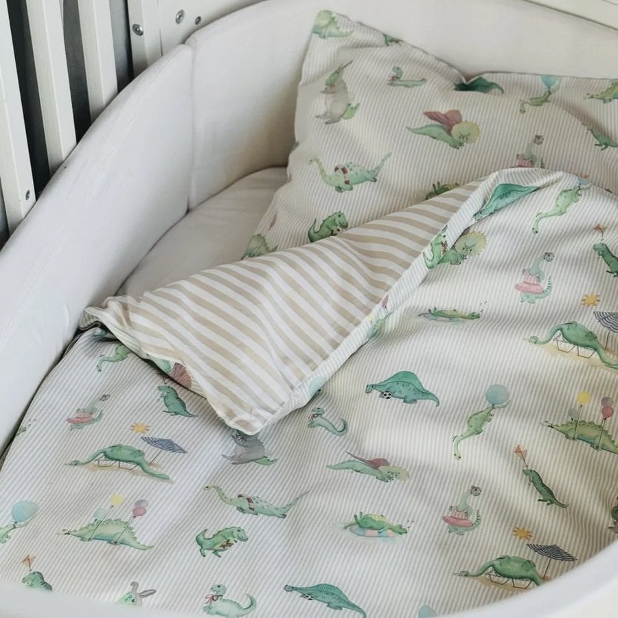 Dino Junior Sengesæt i 100% Bomuldssatin TC300 fra All By Voss