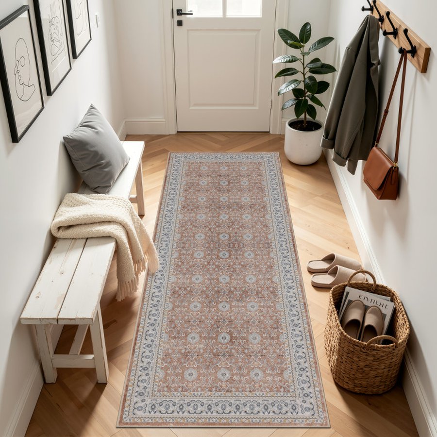 Oliver Gulvtæppe i Beige Syntetisk Materiale fra Rugs by Uniquebeds, Home &amp; Living | Flere Størrelser