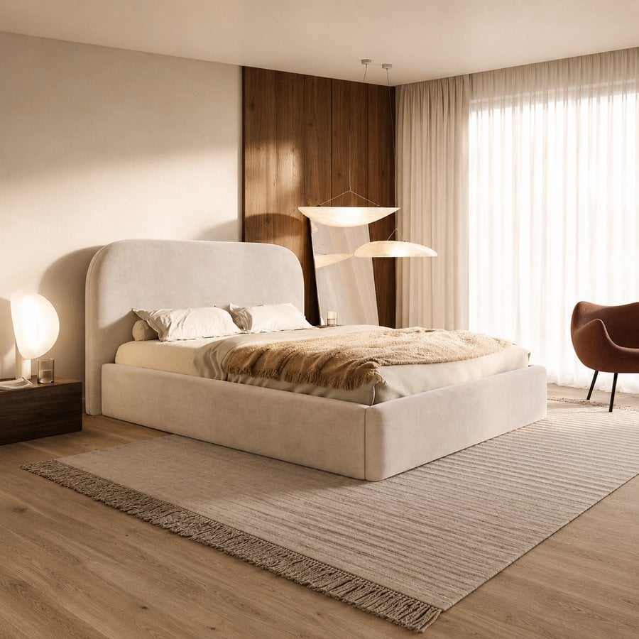 Slim Model 15 Polstret Sengeramme Med Opbevaring Fra CozyQuilt Sleep | Håndlaves i Møbelstof, Fløjl, Velour & Læder – fra Unique Beds, Home & Living
