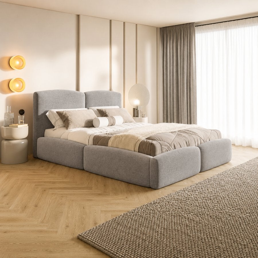 Slim Model 17 Polstret Sengeramme Med Opbevaring Fra CozyQuilt Sleep | Håndlaves i Møbelstof, Fløjl, Velour & Læder – fra Unique Beds, Home & Living