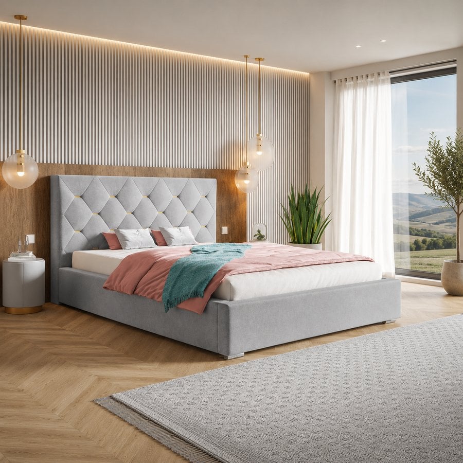 Superior Model 17 Polstret Sengeramme Med Opbevaring Fra CozyQuilt Sleep | Håndlaves i Møbelstof, Fløjl, Velour & Læder – fra Unique Beds, Home & Living