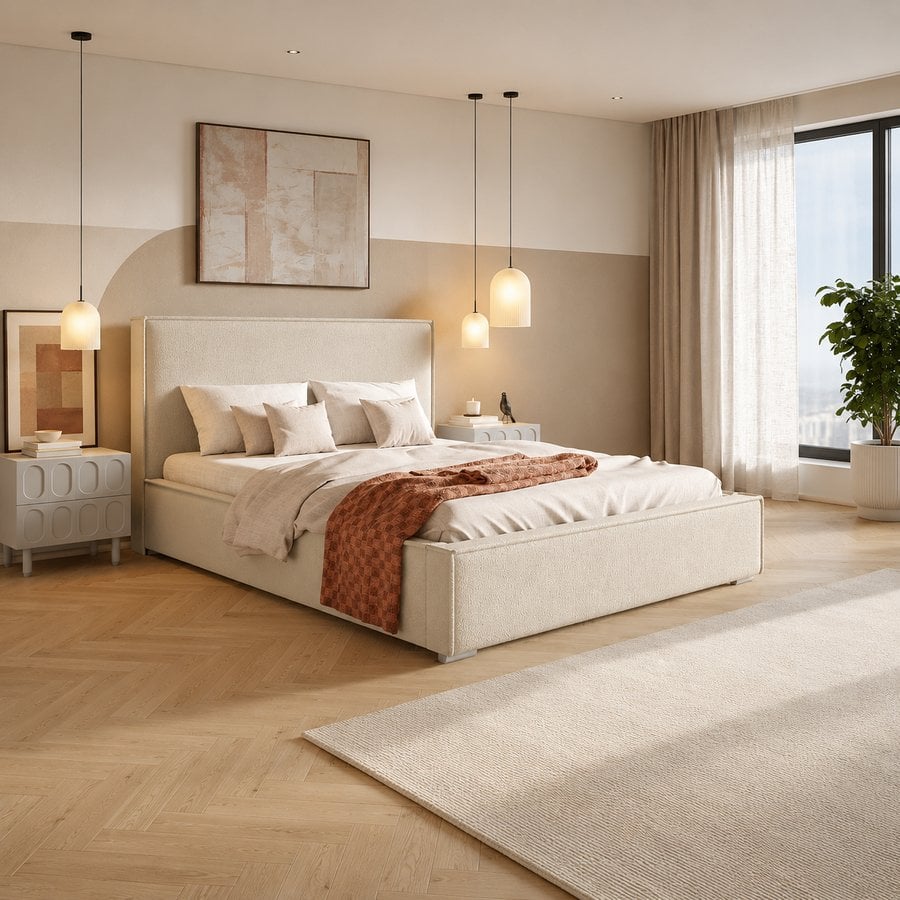 Superior Model 8 Polstret Sengeramme Med Opbevaring Fra CozyQuilt Sleep | Håndlaves i Møbelstof, Fløjl, Velour & Læder – fra Unique Beds, Home & Living