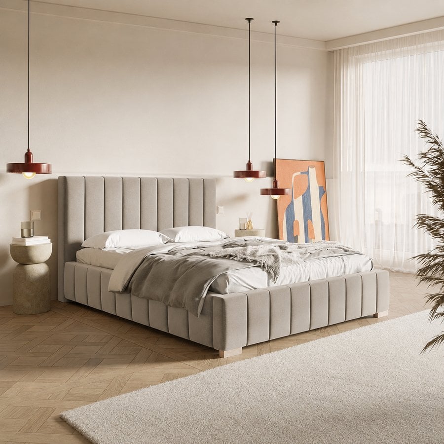 Top Model 10 Polstret Sengeramme Med Opbevaring Fra CozyQuilt Sleep | Håndlaves i Møbelstof, Fløjl, Velour & Læder – fra Unique Beds, Home & Living