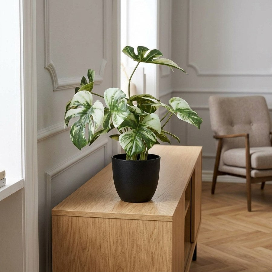 Monstera Kunstig Plante i Grøn PE Plastik fra House Nordic | B26xL26xH41 cm
