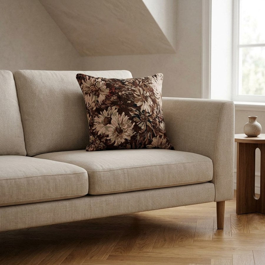 Nadi Pude i Brun/Beige Polyester fra House Nordic | B45xH45 cm