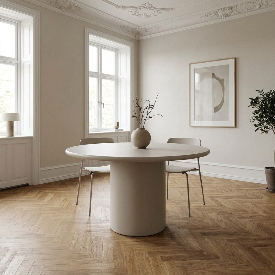 Nagano Spisebord i Sand MDF fra House Nordic | Ø120xH75 cm