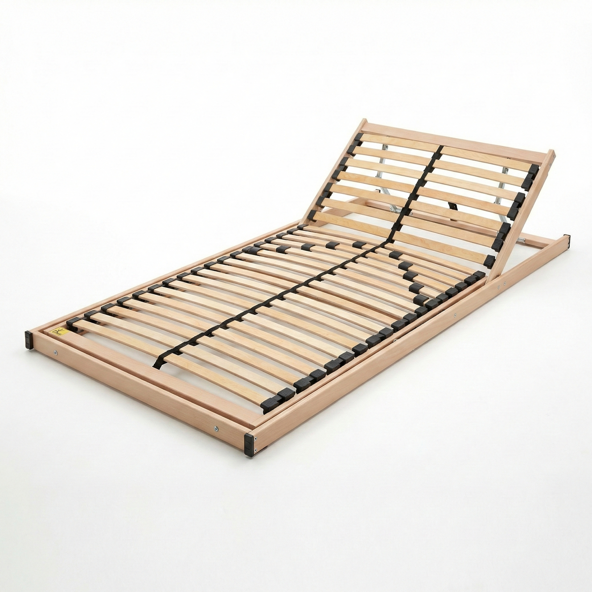 Liftbund med Gasfjedre, 28 Formspændte Trælameller og Justerbar Lændestøtte fra Organic Sleep | 80x200 og 90x200 cm fra Unique Beds, Home & Living