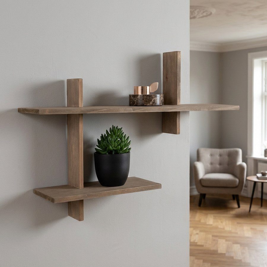 Ovada Væghylde i Natur Fyrretræ fra House Nordic | B60xL15xH44 cm