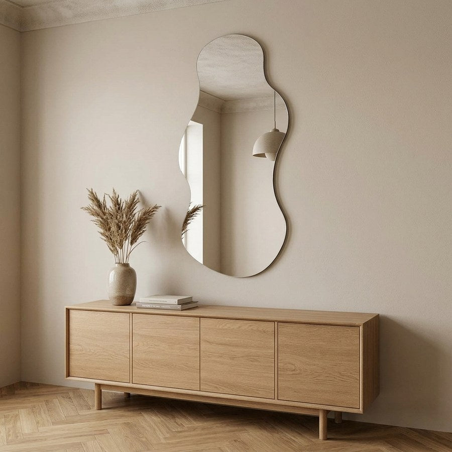 Palermo Spejl i Glas med Organisk Form fra House Nordic | B40xL0,5xH80 cm