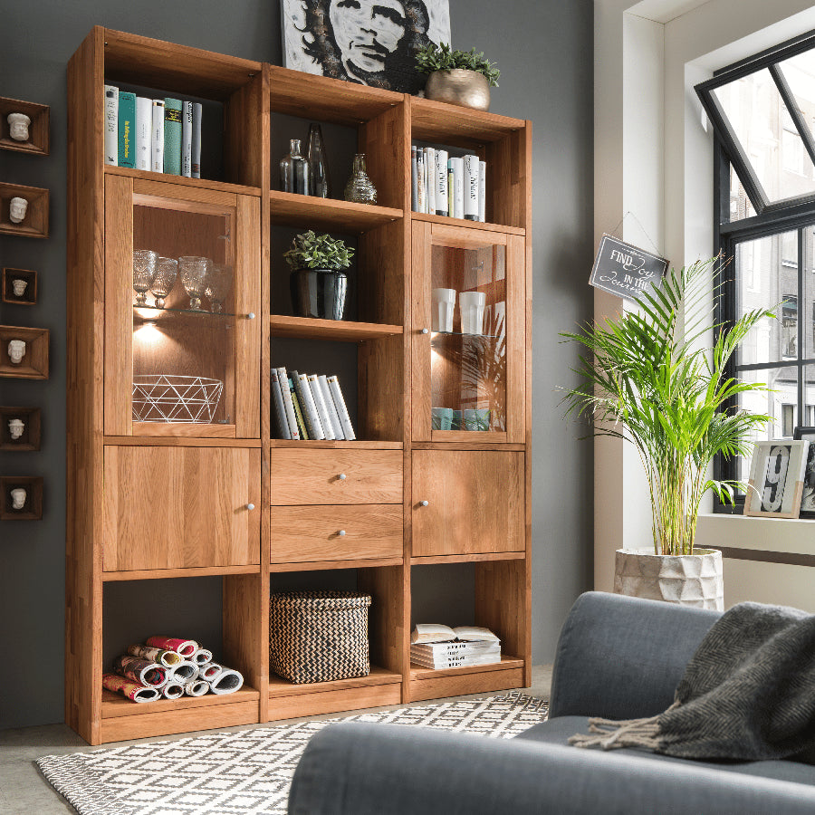 Komplet Loke Snedker Reolsystem i Massiv FSC Egetræ og Naturolie fra Organic Sleep | Model 8