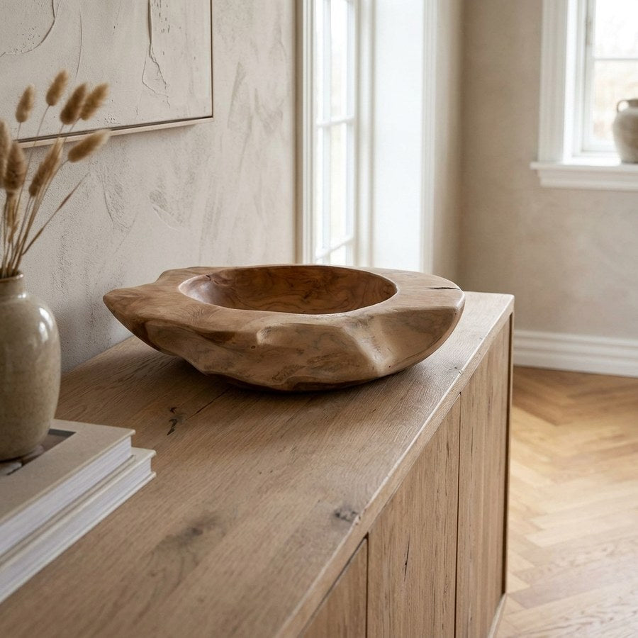 Rio Skål i Natur Teaktræ fra House Nordic | Ø40xH12 cm