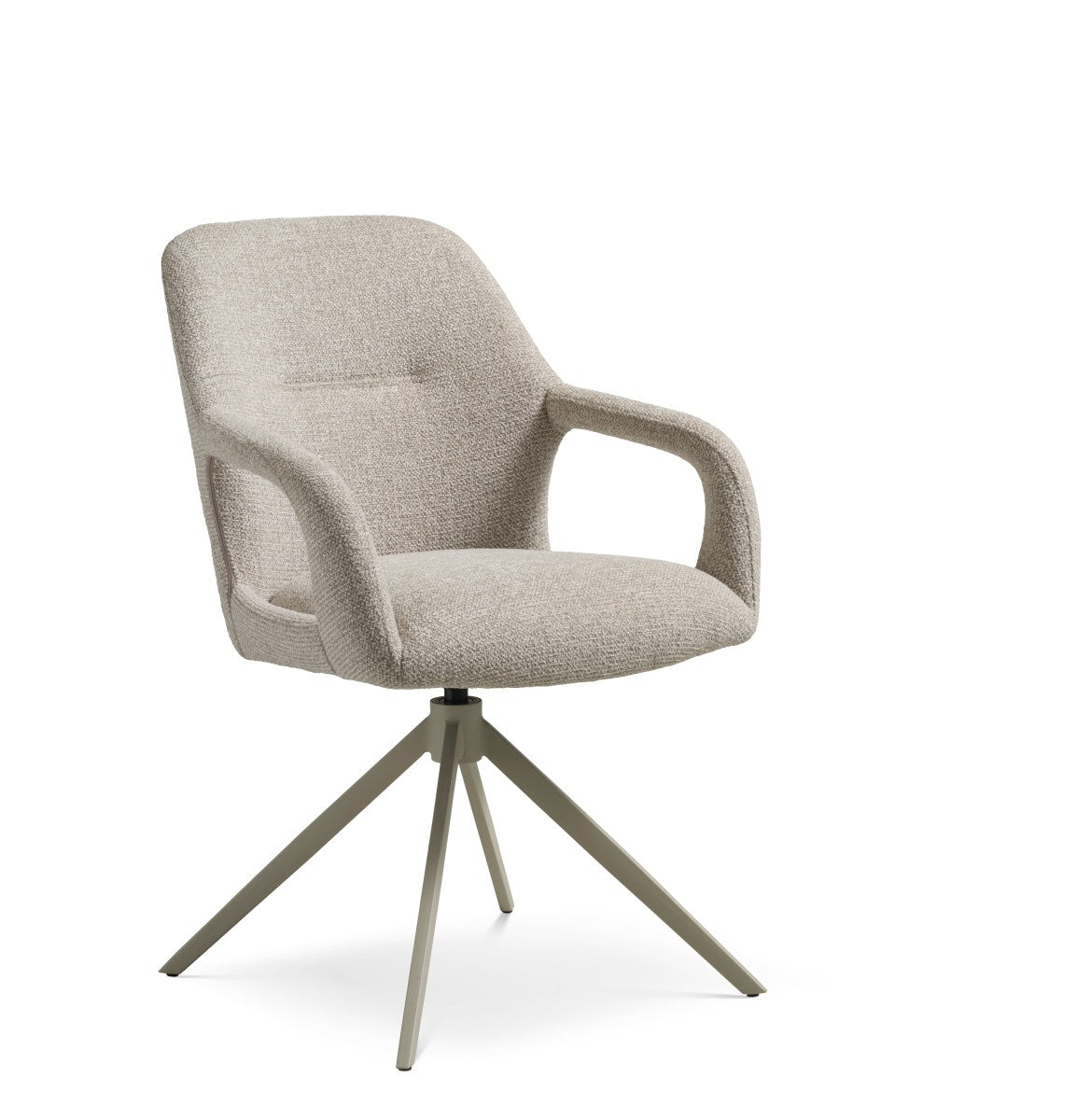 Milan beige/beige swivel base – Rose spisebordsstol fra Unique Beds, Home & Living