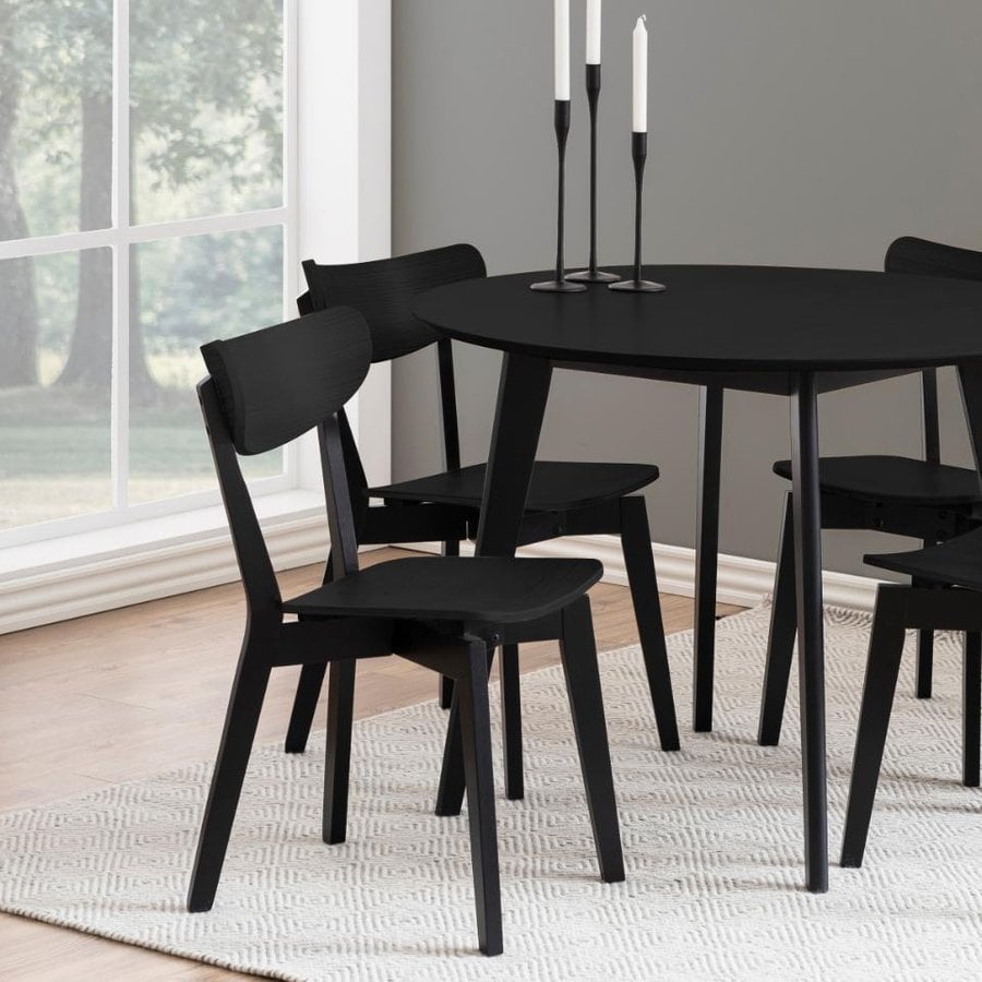 Roxby Spisebordsstol Sort Egefiner Stel Sort