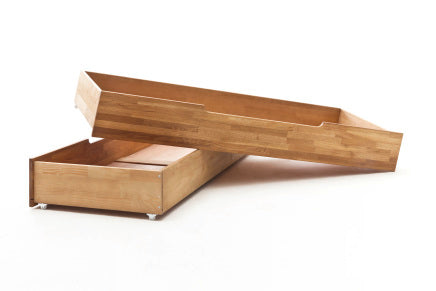 Saga Snedker Sengeskuffe i Massiv FSC Egetræ og Naturolie fra Organic Sleep | 90x200 cm fra Unique Beds, Home & Living