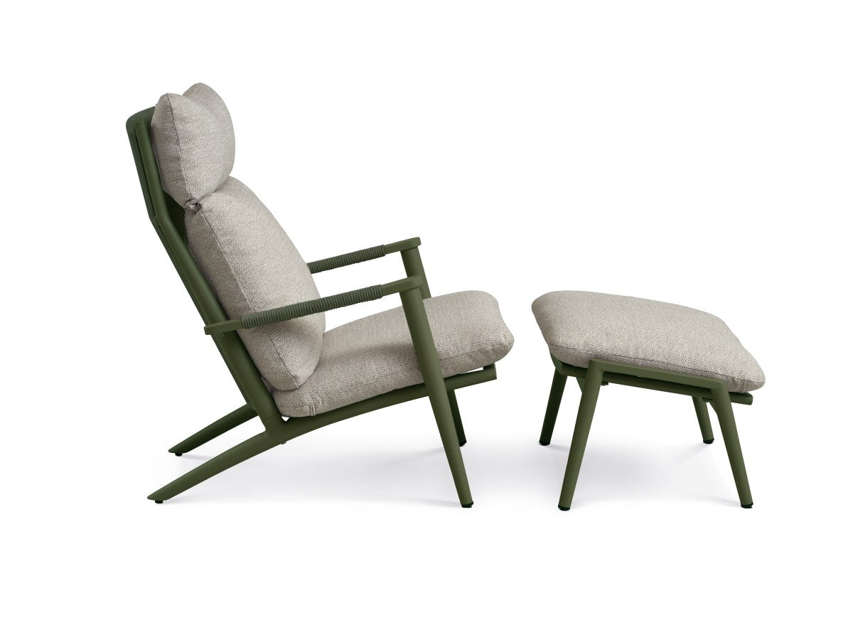alu/rope, olive/beige – Samar loungestol fra Unique Beds, Home & Living