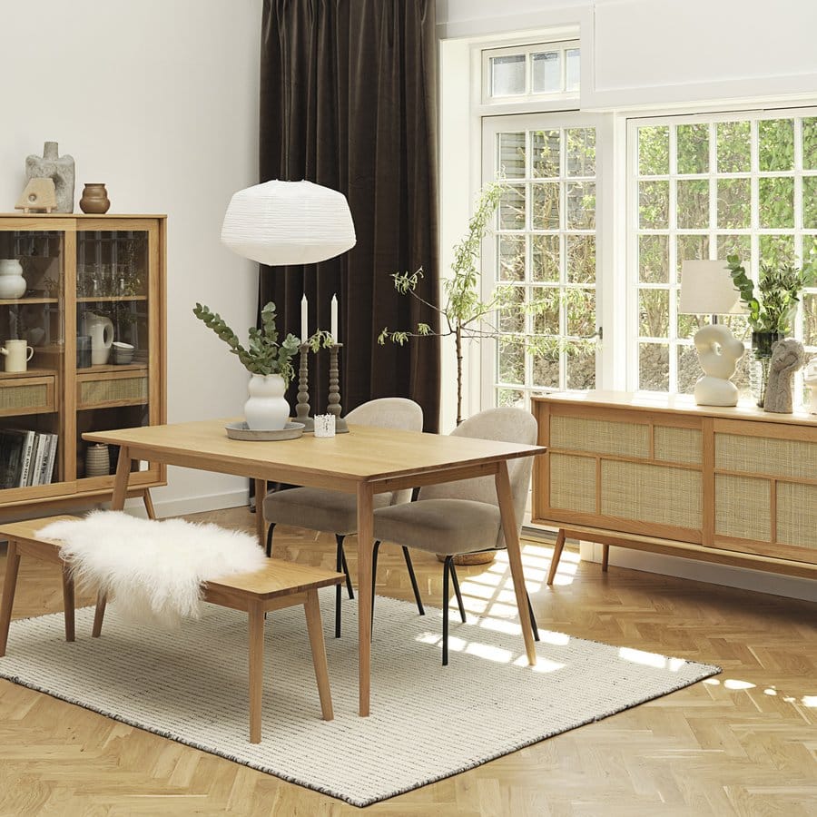 Barrali Bænk i Egetræ fra Unique Furniture | L150xB35xH45cm