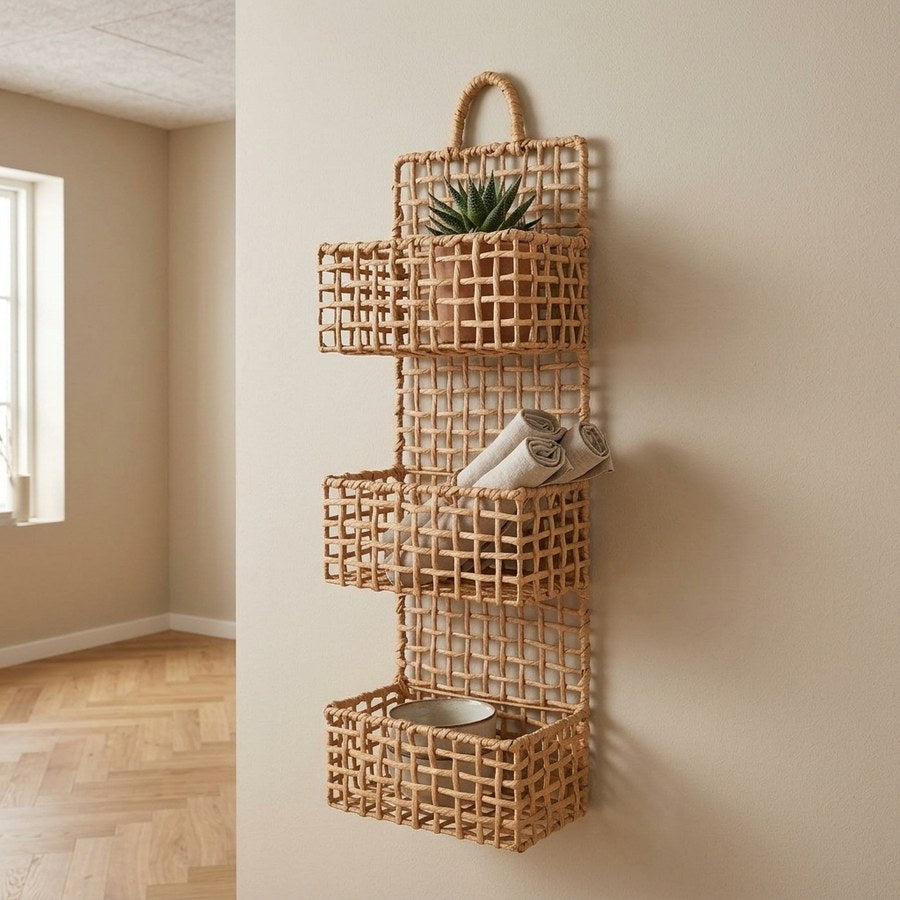 Sines Væghylde i Natur Papir & Metal fra House Nordic | L25xB15xH70 cm